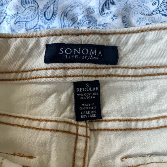 NWT white cotton bermuda shorts, size 8 - Picture 3 of 4